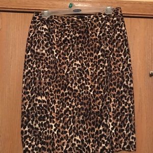 Loft leopard print skirt